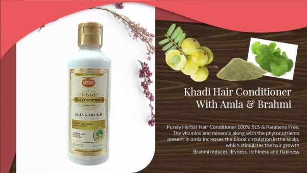 Кондиционер для волос – Амла ( крыжовник) и Брахми (Hair Conditioner – Amla &Brahmi) Хади Индия (Khadi India)3